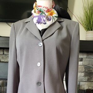 EUC! Women's Preston & York Suit Skirt & Blazer Set in Olive Green Misses 12